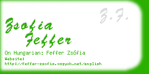 zsofia feffer business card